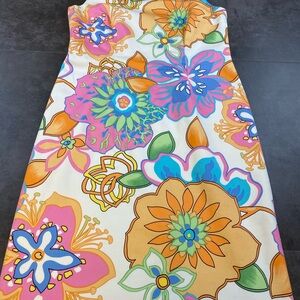 Talbots Women’s Petite Spring Floral Back Cutout Sheath Dress - Size 8